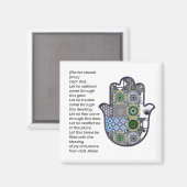 Square Khamsa Hand Magnet 2 Renter (Voorkant / Achterkant)
