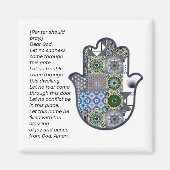 Square Khamsa Hand Magnet 2 Renter (Voorkant)