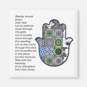 Square Khamsa Hand Magnet 2 Renter