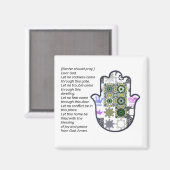 Square Khamsa Hand Magnet Renter (Voorkant / Achterkant)