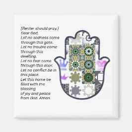 Square Khamsa Hand Magnet Renter