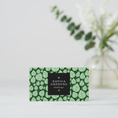 Square Label 01a - Leaf patroon 02 - Green Shades (Staand voorkant)
