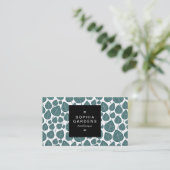 Square Label 01a - Leaf patroon 02 - Moss Green (Staand voorkant)