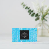 Square Label 01a - Lijnen - White on Sky Blue (Staand voorkant)