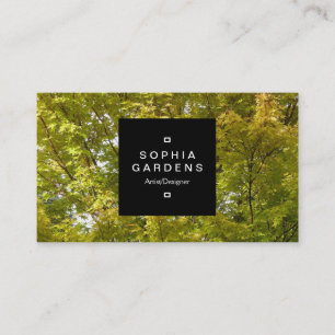 Square Label 01a - Trees in herfst