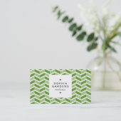 Square Label 03a - Shaded Chevrons - Avocado Green (Staand voorkant)