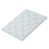 Square Leaf Pattern Blauwgroen Neutraal Notitieblok (Schuin)