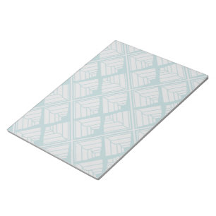 Square Leaf Pattern Blauwgroen Neutraal Notitieblok