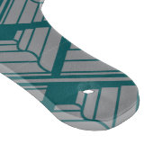 Square Leaf Pattern Blauwgroen Neutraal Snijplank (Hoek)