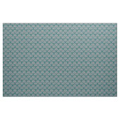 Square Leaf Pattern Blauwgroen Neutraal Stof (Yard (91,4 cm))