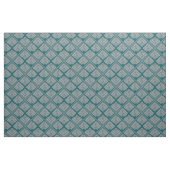 Square Leaf Pattern Blauwgroen Neutraal Stof (Fat Quarter)