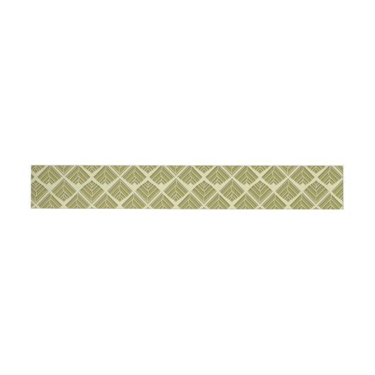 Square Leaf Pattern Gold Limoen Light Adreslabel Wikkel (Individueel)