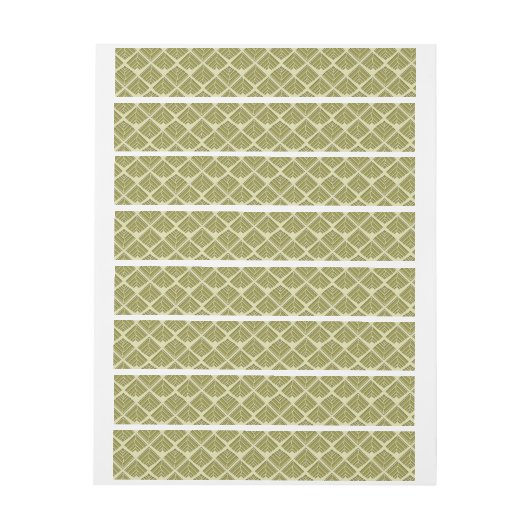 Square Leaf Pattern Gold Limoen Light Adreslabel Wikkel (Vel)