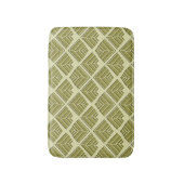 Square Leaf Pattern Gold Limoen Light Badmat (Voorkant Verticaal)