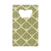 Square Leaf Pattern Gold Limoen Light Creditkaart Flessenopener (Achterkant)