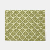 Square Leaf Pattern Gold Limoen Light Deurmat (Voorkant)