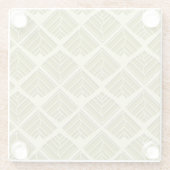 Square Leaf Pattern Gold Limoen Light Glazen Onderzetter (Achterkant)