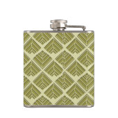 Square Leaf Pattern Gold Limoen Light Heupfles (Achterkant)