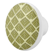 Square Leaf Pattern Gold Limoen Light Keramische Knop (Rechts)