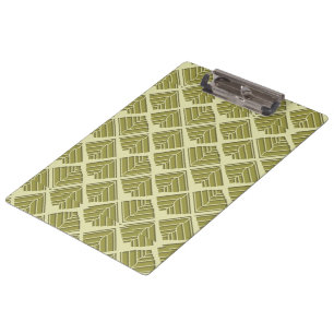 Square Leaf Pattern Gold Limoen Light Klembord