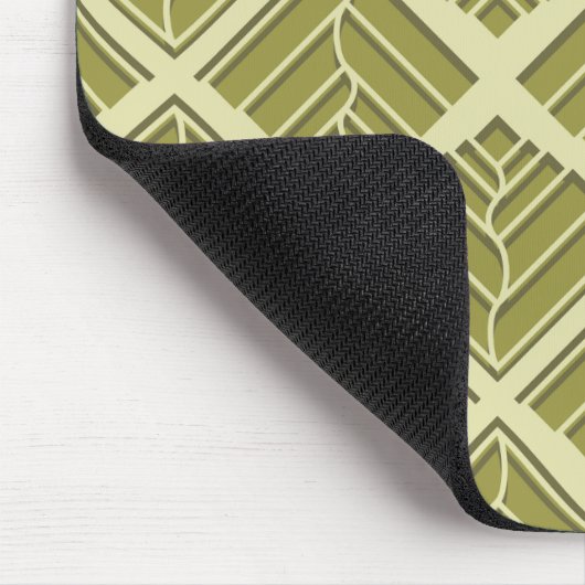 Square Leaf Pattern Gold Limoen Light Muismat (Hoek)
