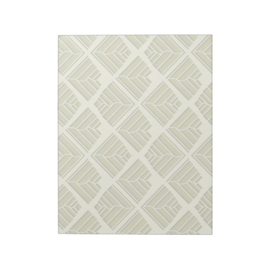 Square Leaf Pattern Gold Limoen Light Notitieblok (Linkerzijde)