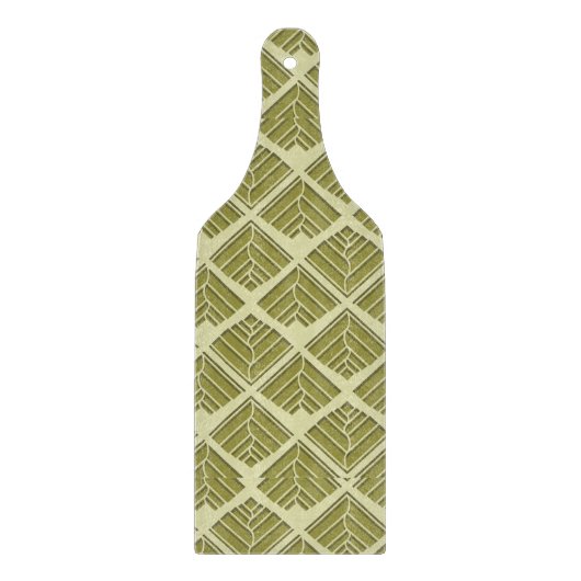Square Leaf Pattern Gold Limoen Light Snijplank (Voorkant)