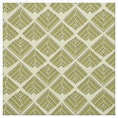 Square Leaf Pattern Gold Limoen Light Stof (Swatch)