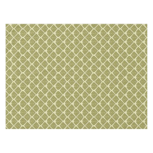 Square Leaf Pattern Gold Limoen Light Tafelkleed (Voorkant (Horizontaal))