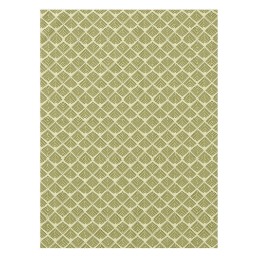 Square Leaf Pattern Gold Limoen Light Tafelkleed (Voorkant)