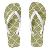 Square Leaf Pattern Gold Limoen Light Teenslippers (Voetbed)
