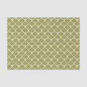 Square Leaf Pattern Gold Limoen Light Tissuepapier (Voorkant)