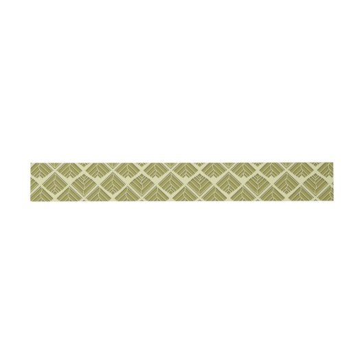 Square Leaf Pattern Gold Limoen Light Uitnodigingen Wikkel (Vlak)