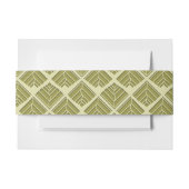 Square Leaf Pattern Gold Limoen Light Uitnodigingen Wikkel (Voorkant Voorbeeld)