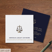 Square Legal Justice Scale Logo Visitekaartje