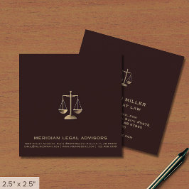 Square Legal Justice Scale Logo Visitekaartje