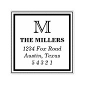 Square Lijst Adresstempel Zelfinktende Stempel (Design)