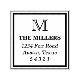 Square Lijst Adresstempel Zelfinktende Stempel