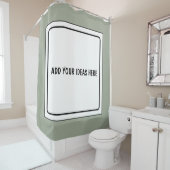 Square Lijst white + jouw ideeën Douchegordijn (In situ)