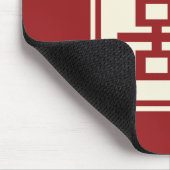 Square Logo Double Happiness Chinese bruiloft Muismat (Hoek)