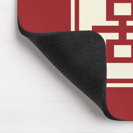 Square Logo Double Happiness Chinese bruiloft Muismat (Hoek)