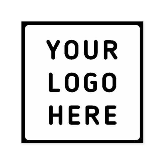 Square Logo Sjabloon Business Zelfinktende Stempel (Design)