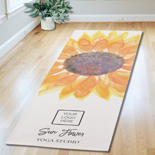 Square Logo Yoga Studio Sunflower Yogamat