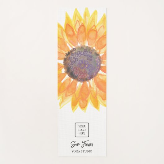 Square Logo Yoga Studio Sunflower Yogamat (Voorkant)