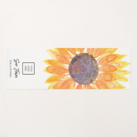 Square Logo Yoga Studio Sunflower Yogamat (Voorkant (horizontaal))