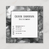 Square logo zwart en wit vierkante visitekaartje (Achterkant)