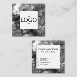 Square logo zwart en wit vierkante visitekaartje