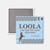 Square LOOLAorg Metalen Magneet (Voorkant / Achterkant)