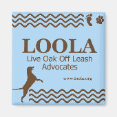 Square LOOLAorg Metalen Magneet (Voorkant)