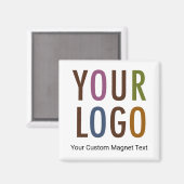 Square Magnet Custom Business Logo Promotie (Voorkant / Achterkant)